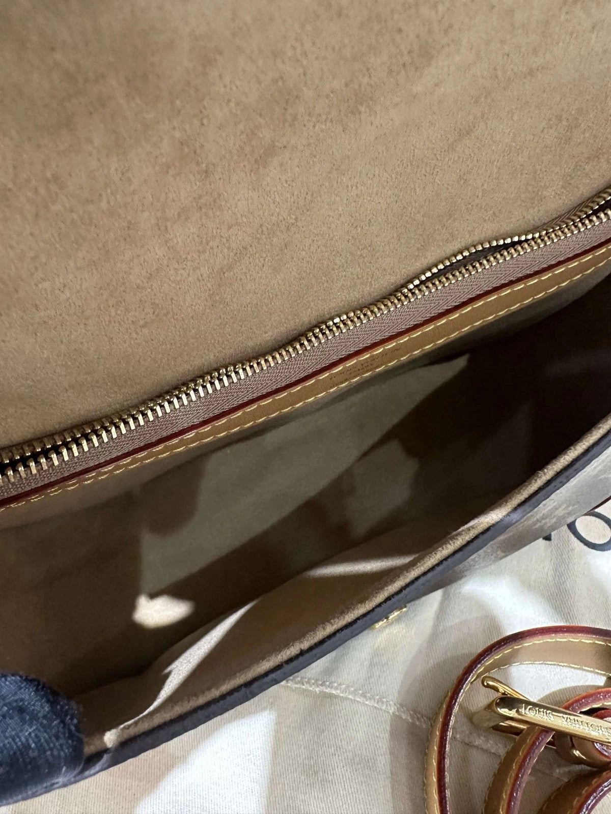 Louis Vuitton Shearling Diane Baguette Shoulder Bag For Women