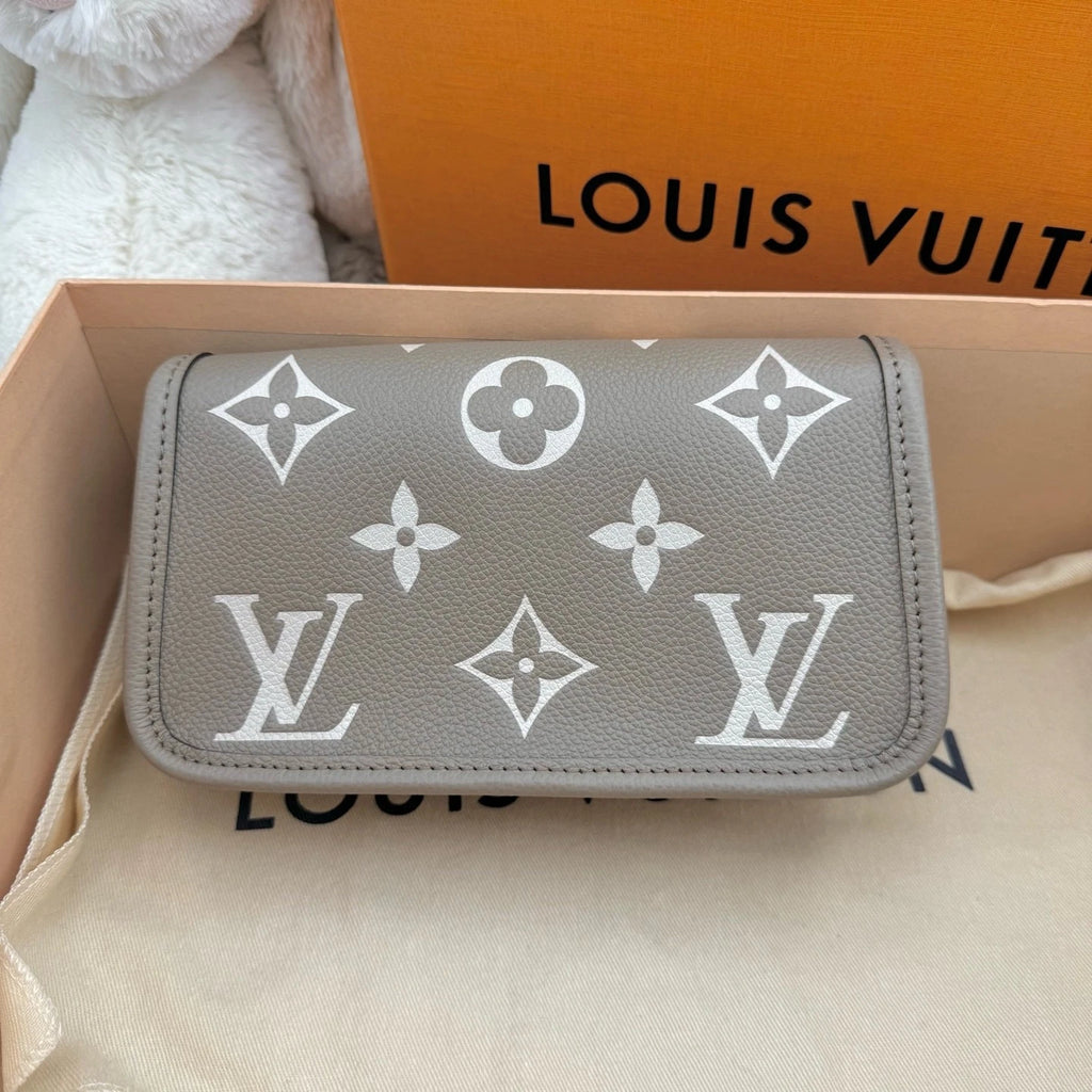 Louis Vuitton Diane Monogram Gray Shoulder Bag Excellent