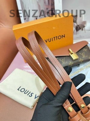 LV Monogram Lockme Ever Shoulder Bag Brown Gold Hardware Women's Fashion