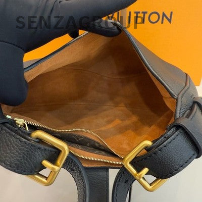 Louis Vuitton Lockit Hobo Black Gold Shoulder Bag Women Classic
