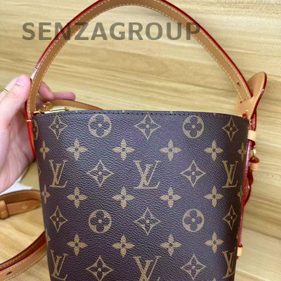 Louis Vuitton All In BB Bucket Bag Brown Gold Women Classic Handbag