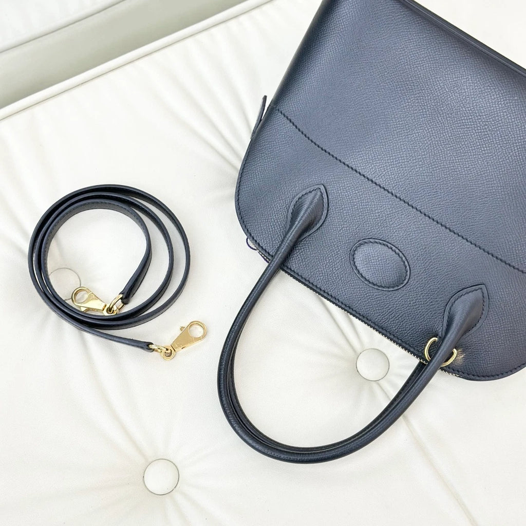 Hermes Bolide 27 Epsom Top Handle Shoulder Crossbody Bag Black Women S