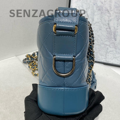 Chanel Gabrielle Small Blue Quilted Chain Shoulder Bag - Classic Women's