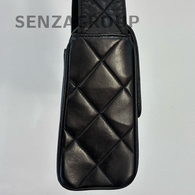 Chanel So Black Quilted Camera Bag Vintage Black Lambskin Shoulder Bag