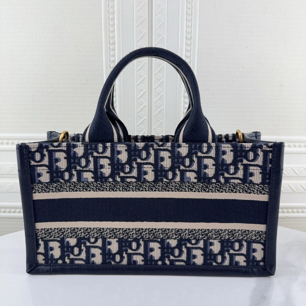 Dior Oblique Horizontal Book Tote Crossbody Handbag For Women