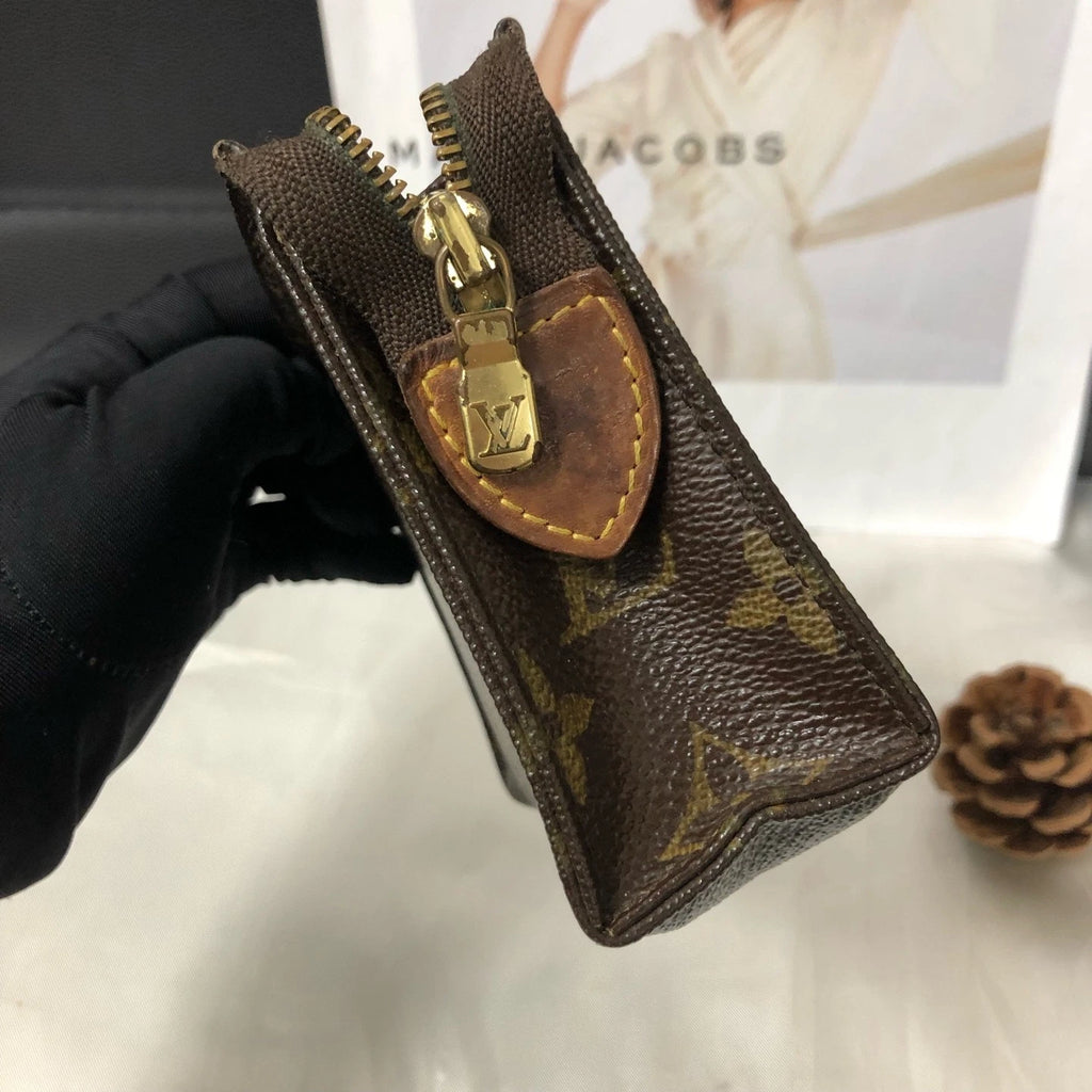 Louis Vuitton Vintage Women Brown Canvas Small Clutch