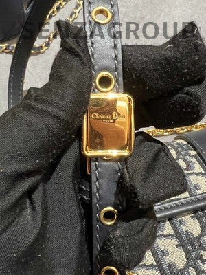 Dior Oblique Montaigne 30 Blue Gold Shoulder Bag - Classic Women's Fashion