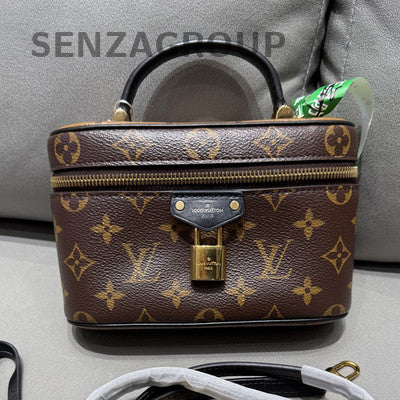Louis Vuitton Vanity Chain Pouch Crossbody Bag - Brown & Gold Women's Fashion