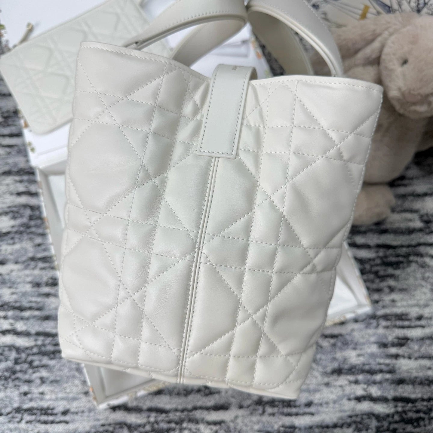 Authentic Dior Toujours Medium Leather Tote Bag for Women