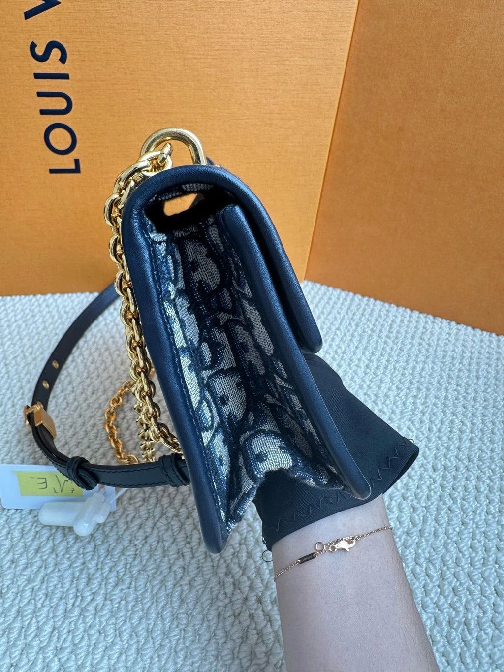 Dior Canvas Monogram Montaigne Small Shoulder Bag For Women