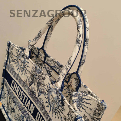 Dior Book Tote Soleil Medium Blue Tote Bag - Classic Women's Handbag