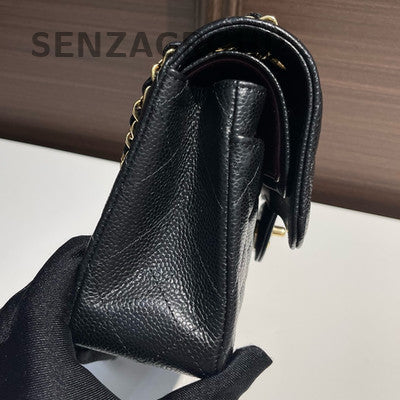 Chanel Black Caviar Small Classic Flap Bag with Gold Hardware