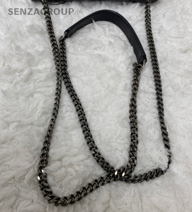 Saint Laurent Niki WOC Chain Shoulder Bag Black Silver Used Women Classic