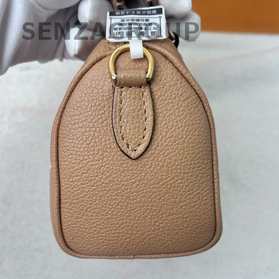 Louis Vuitton Speedy Nano Monogram Orange Gold Clasp Handbag Women