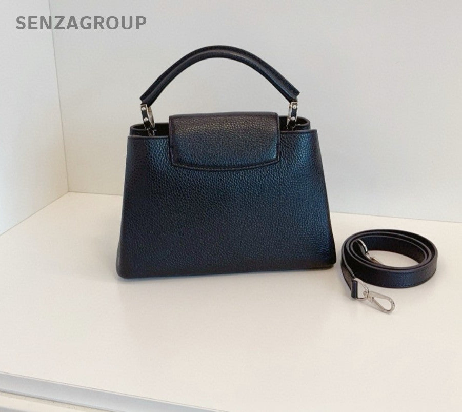Louis Vuitton Capucines BB Top Handle Shoulder Crossbody Women Bag Blue