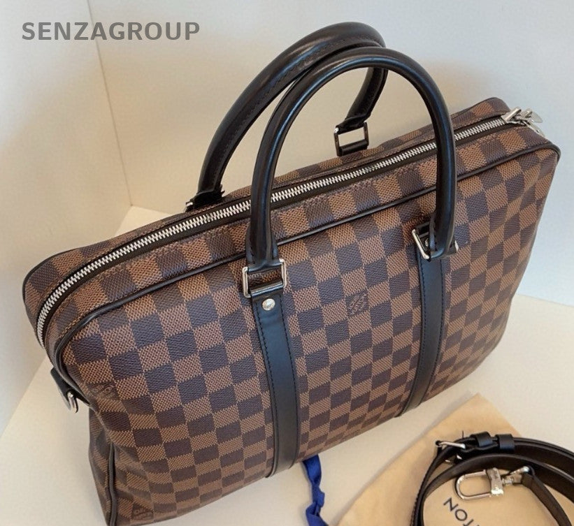 Louis Vuitton Briefcase Damier Ebene Handbag 2way Shoulder bag Brown