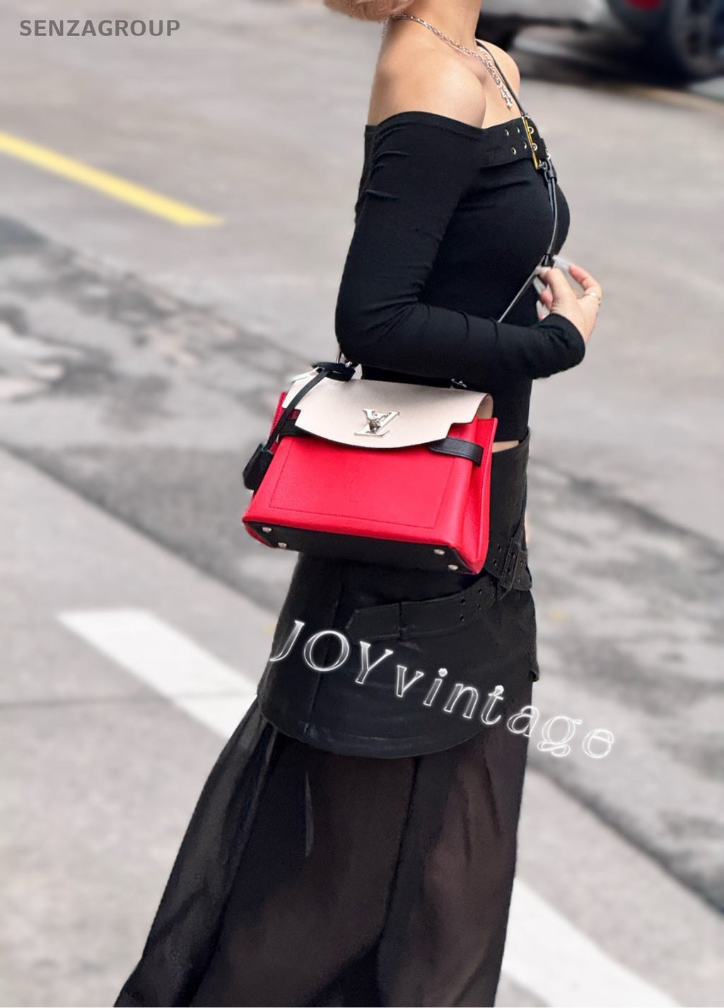Louis Vuitton Lockme ever bb Top Handle 2way Shoulder Handbag Women