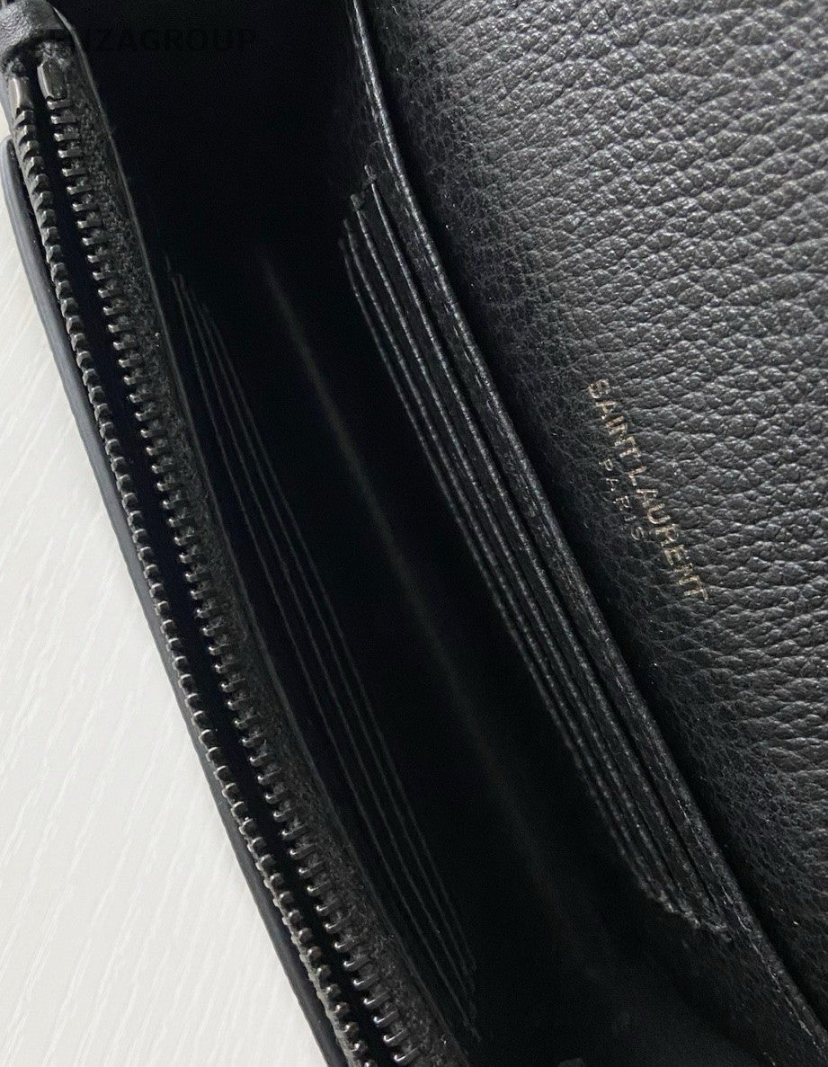 Saint Laurent Sunset So Black Mini Shoulder Bag Used Women Classic Designer