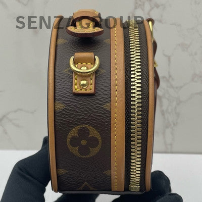 Louis Vuitton Monogram Mini Boite Chapeau Shoulder Bag Brown Gold