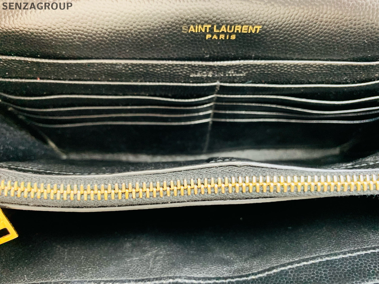 Saint Laurent Mini Envelope Chain Shoulder Crossbody Bag Black Gold