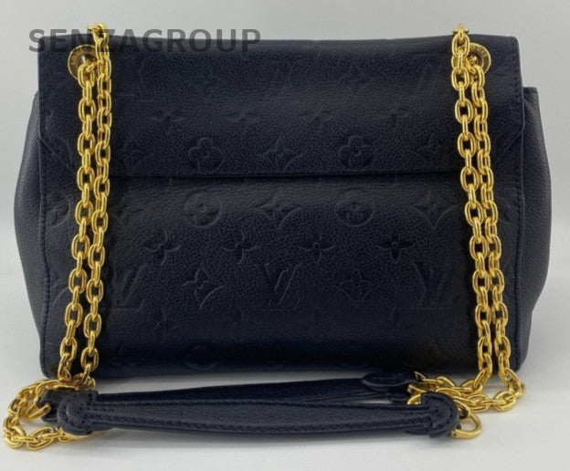 Louis Vuitton Vavin MM Monogram Chain Shoulder Bag Black Gold Women Classic
