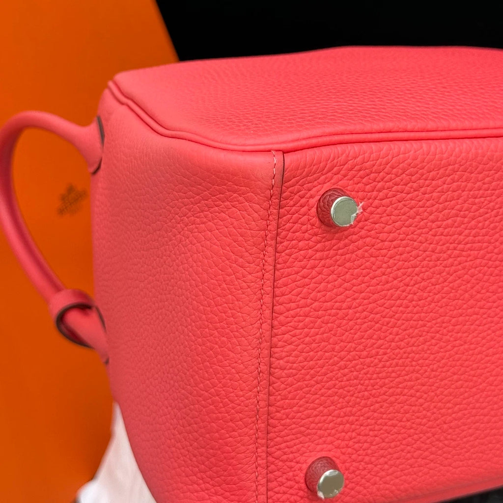 Hermes Lindy26 Pink Silver Hardware 2Way Top Handle Bag Crossbody