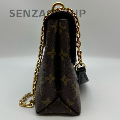 Louis Vuitton Saint Monogram Chain Crossbody Shoulder Bag Brown Red Gold
