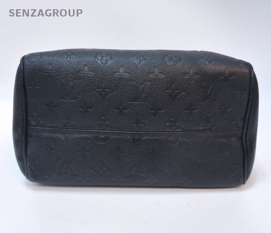 Louis Vuitton Speedy Monogram Top Handle Bag Crossbody Black Gold Women Classic