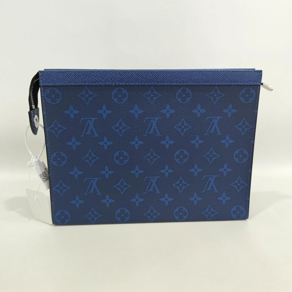 Louis Vuitton Blue Monogram Canvas Clutch Toiletry Pouch