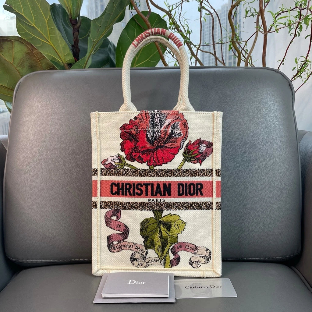 Dior Women Limited Woven Vertical Tote Handbag