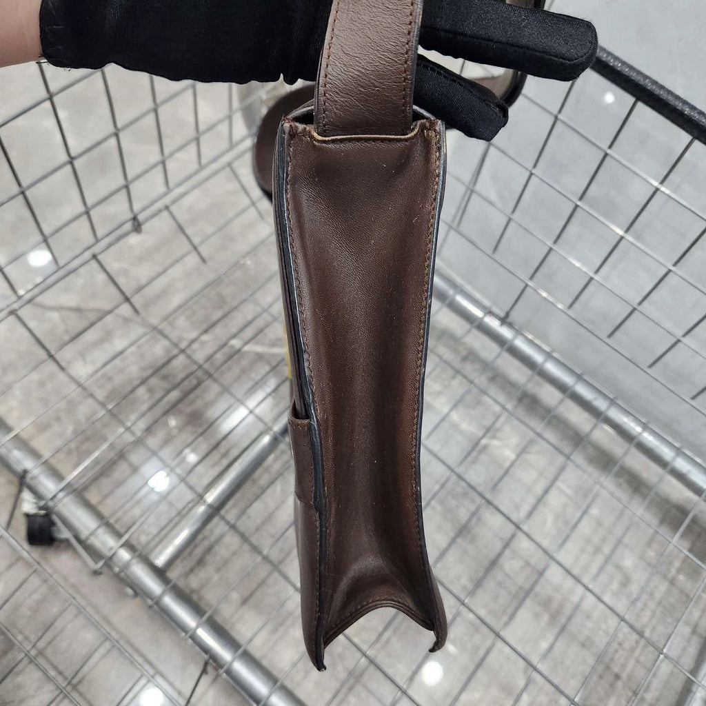Gucci Vintage Brown Flap Shoulder Crossbody For Women