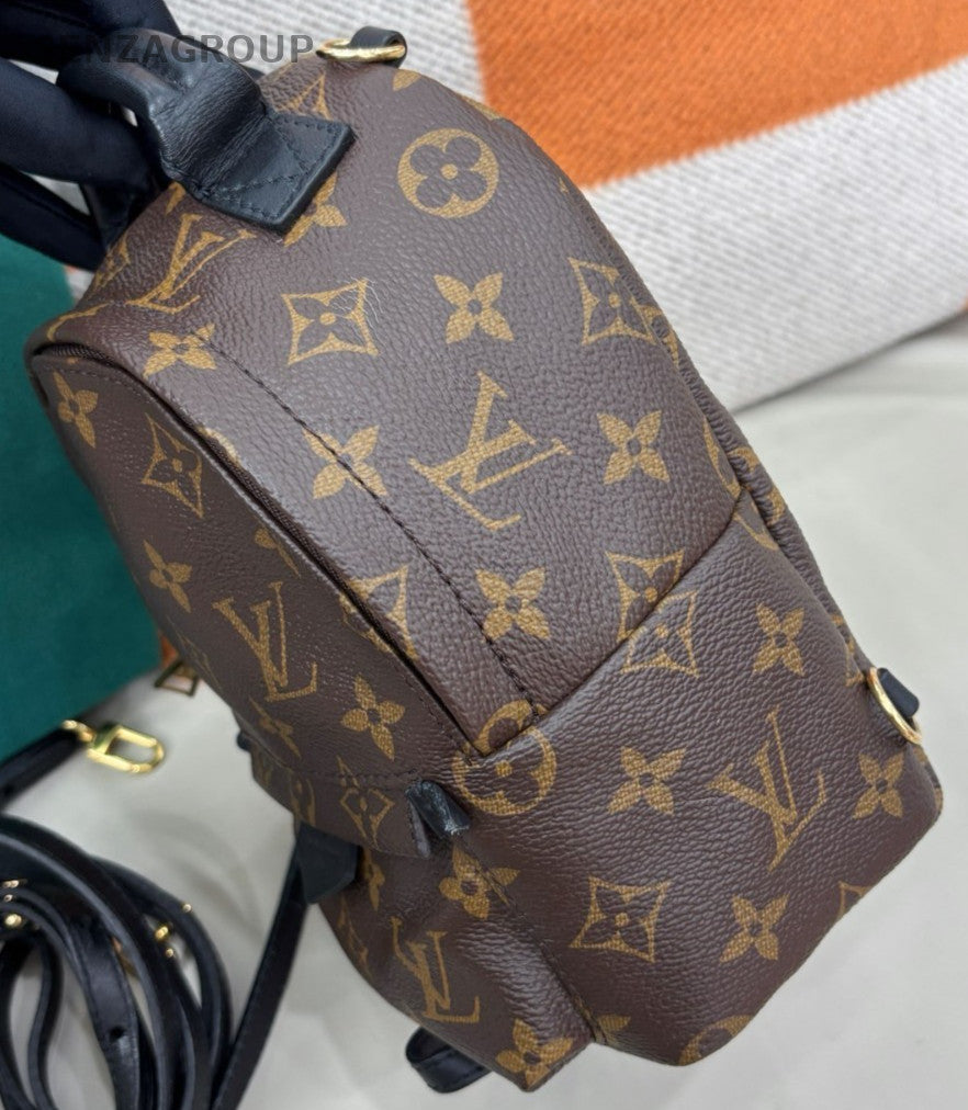 Louis Vuitton Monogram Mini Backpack Brown Gold Women Classic