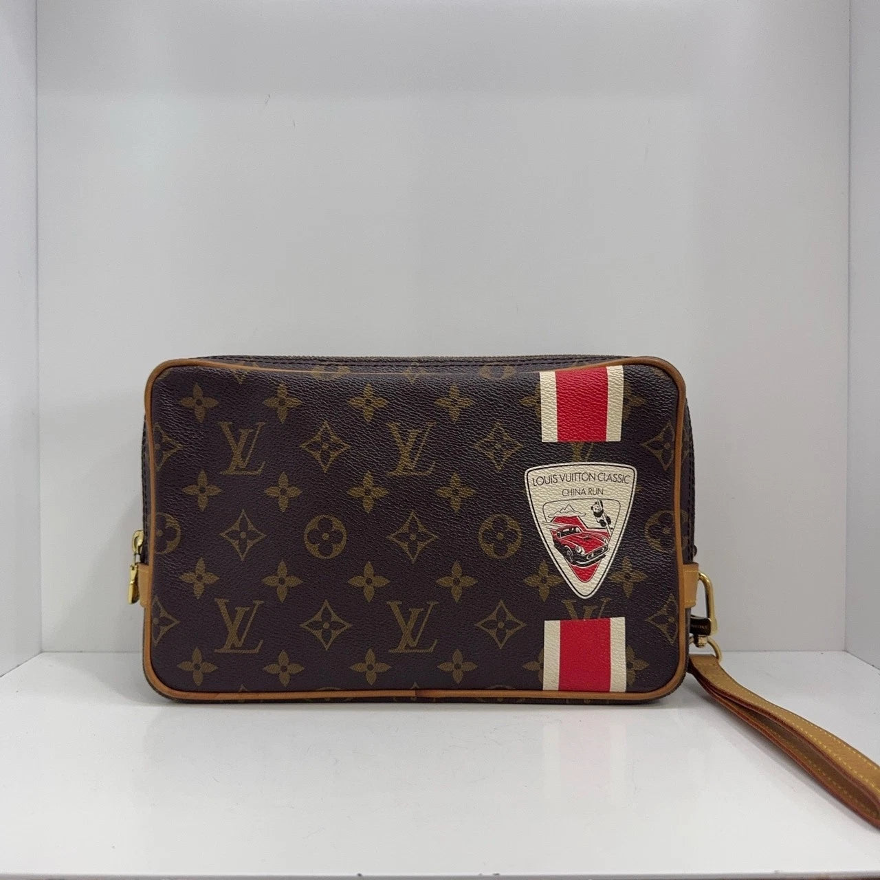 Louis Vuitton Limited Edition Monogram Panda Graphic Clutch For Women