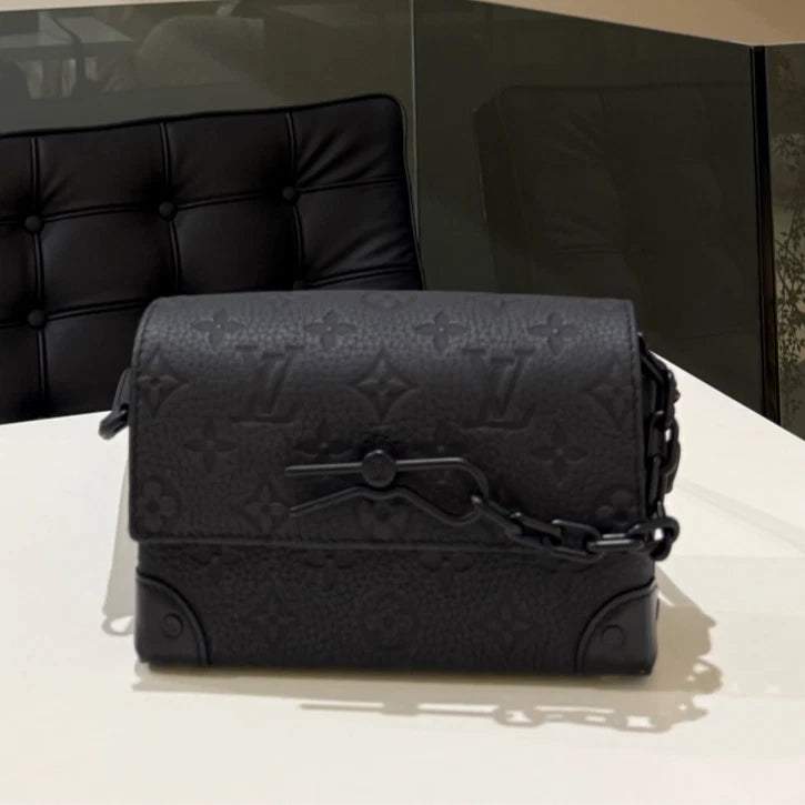 Louis Vuitton Steamer Trunk Box Bag Shoulder Crossbody Unisex Adults
