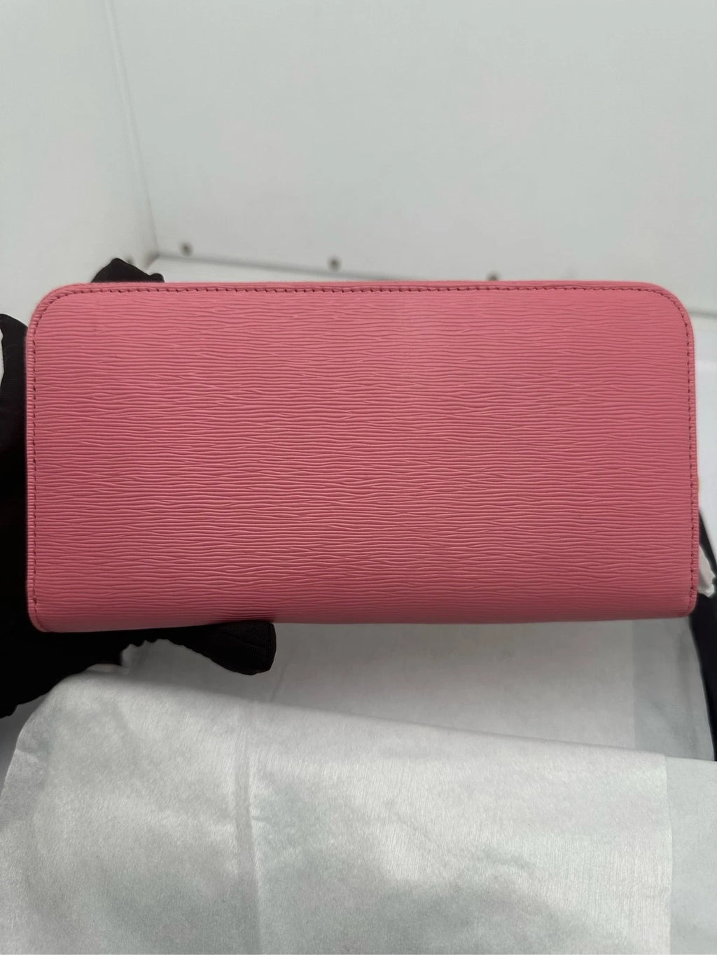 PRADA Women Pink Leather Short Wallet Clutch