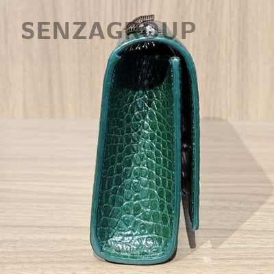 YSL Saint Laurent Small Kate Tassel Chain Crossbody Bag Green Silver