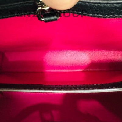 Louis Vuitton Capucines BB Black Silver Chip Handbag - Classic Women's Bag