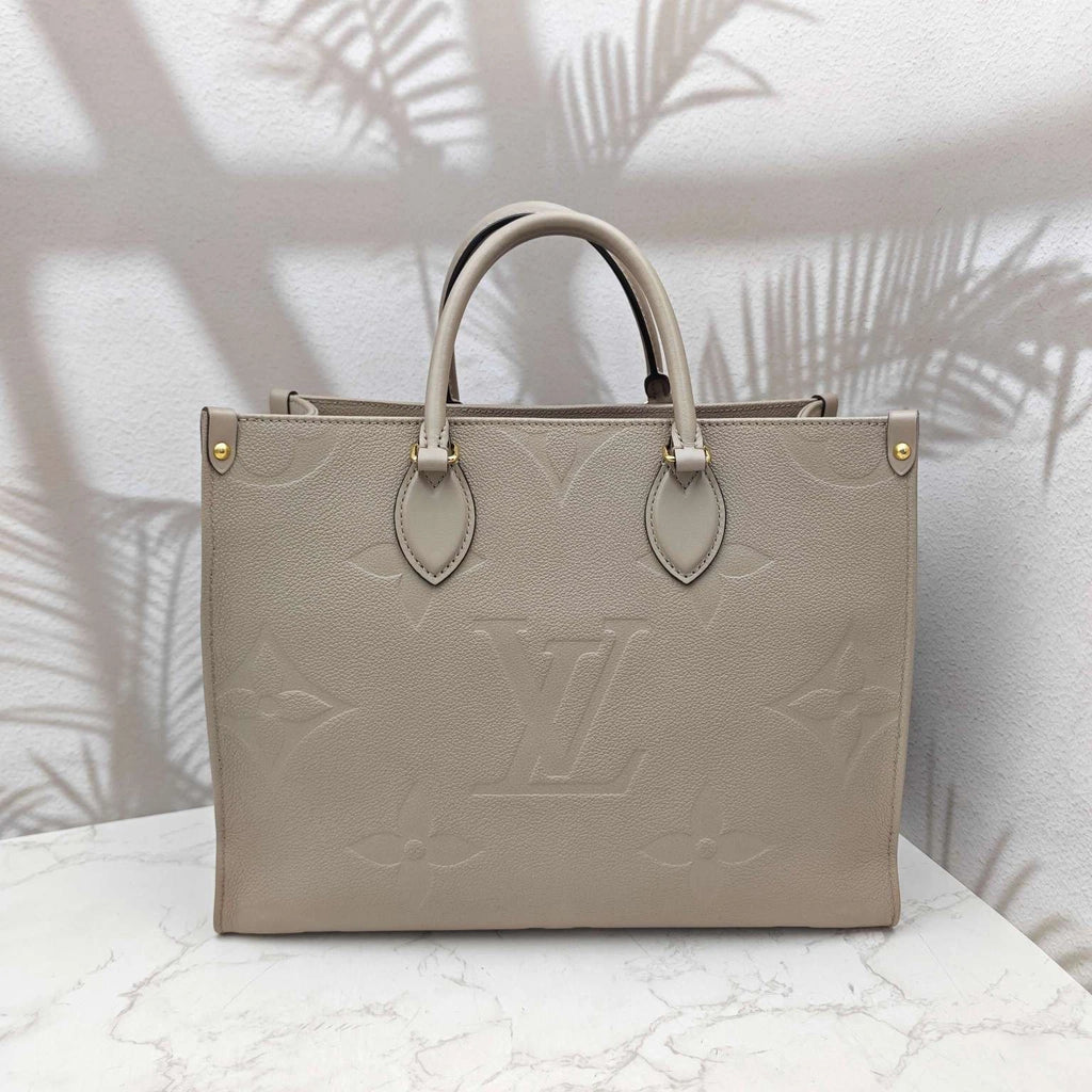 Louis Vuitton Grainy Calfskin Onthego Medium Tote Bag For Women