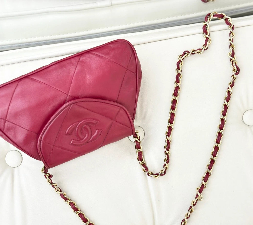 Chanel CC Logo Lambskin Shoulder Bag Crossbody Women S