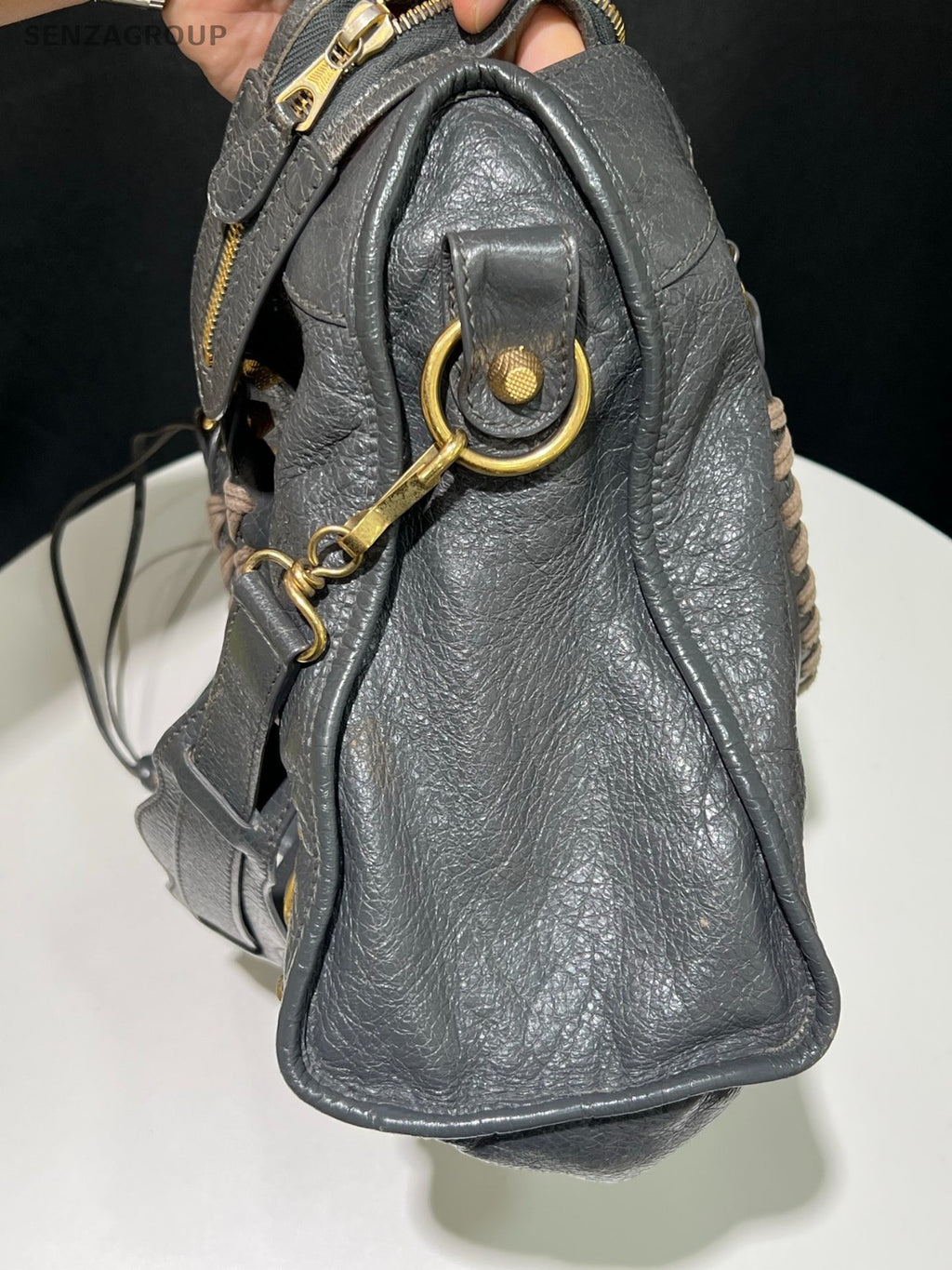 Balenciaga Locomotive bag MM Top Handle 2way Shoulder bag Women Gray