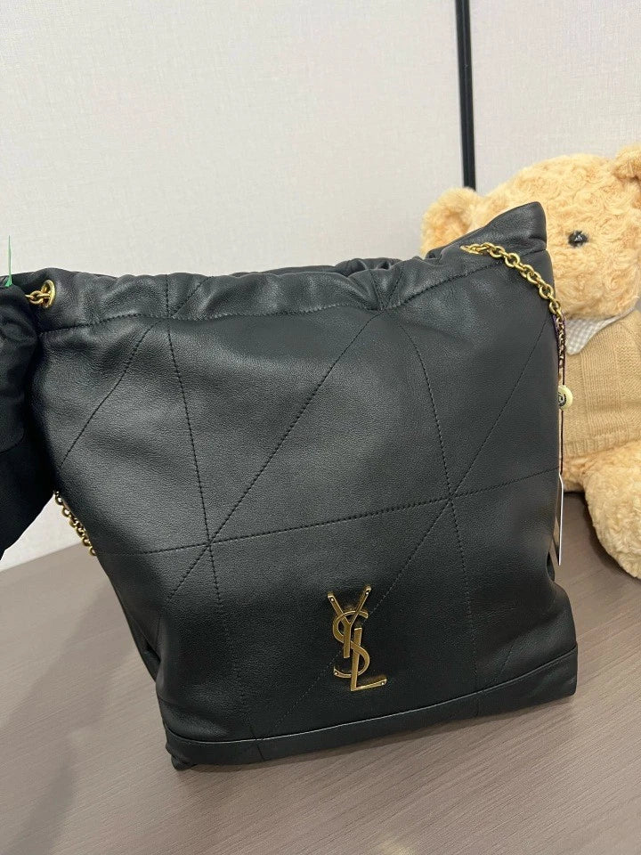 Saint Laurent Black Leather JAMIE Shoulder Bag For Women