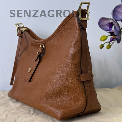 Louis Vuitton Carryall PM Brown Gold Hardware Monogram Leather Shoulder Bag