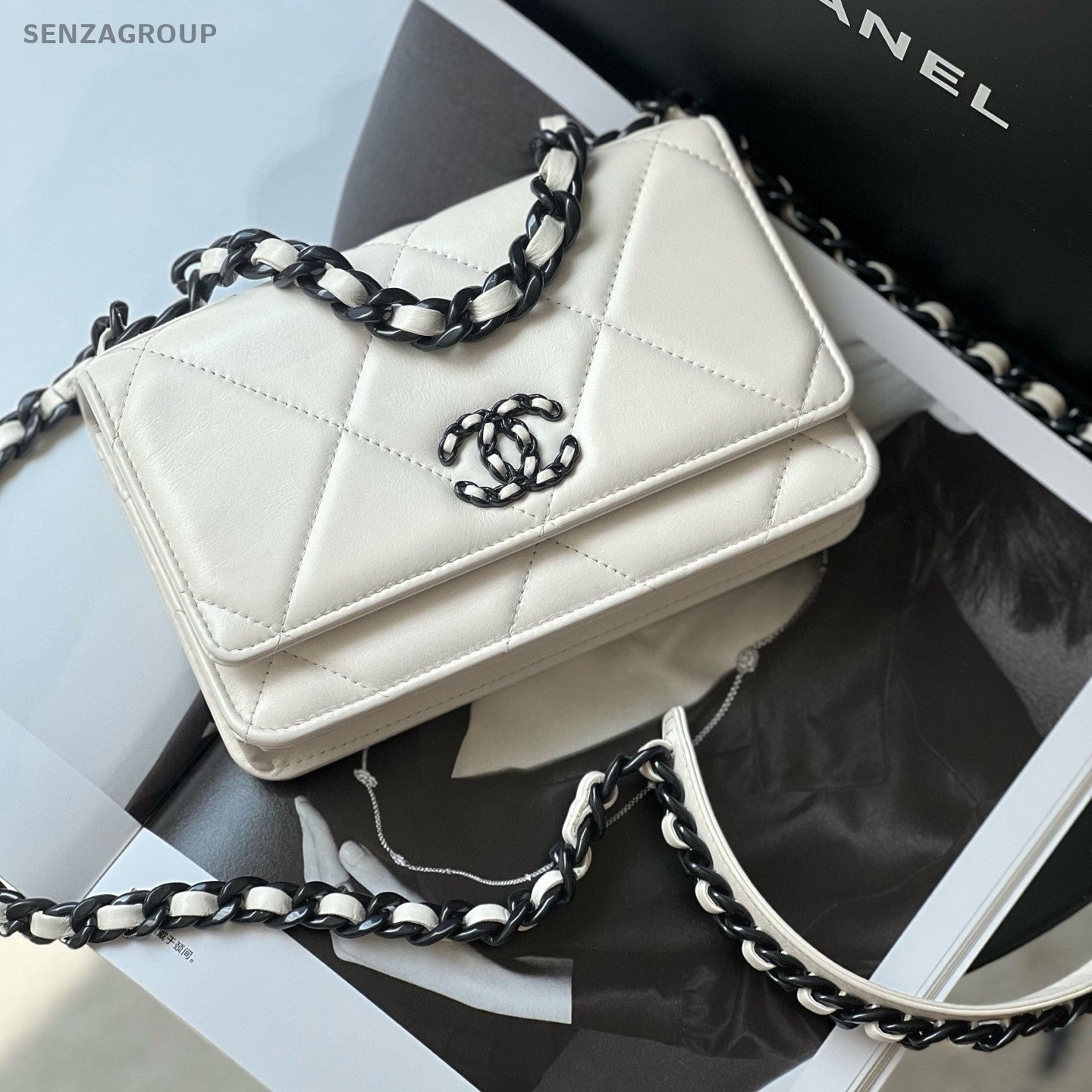 CHANEL 19bag WOC Limited Edition Chain Shoulder bag White Women