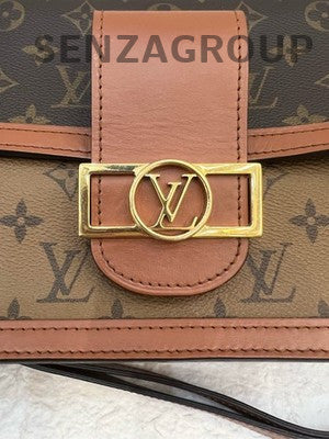 Louis Vuitton Medium Dauphine Monogram Chain Shoulder Crossbody Bag Women