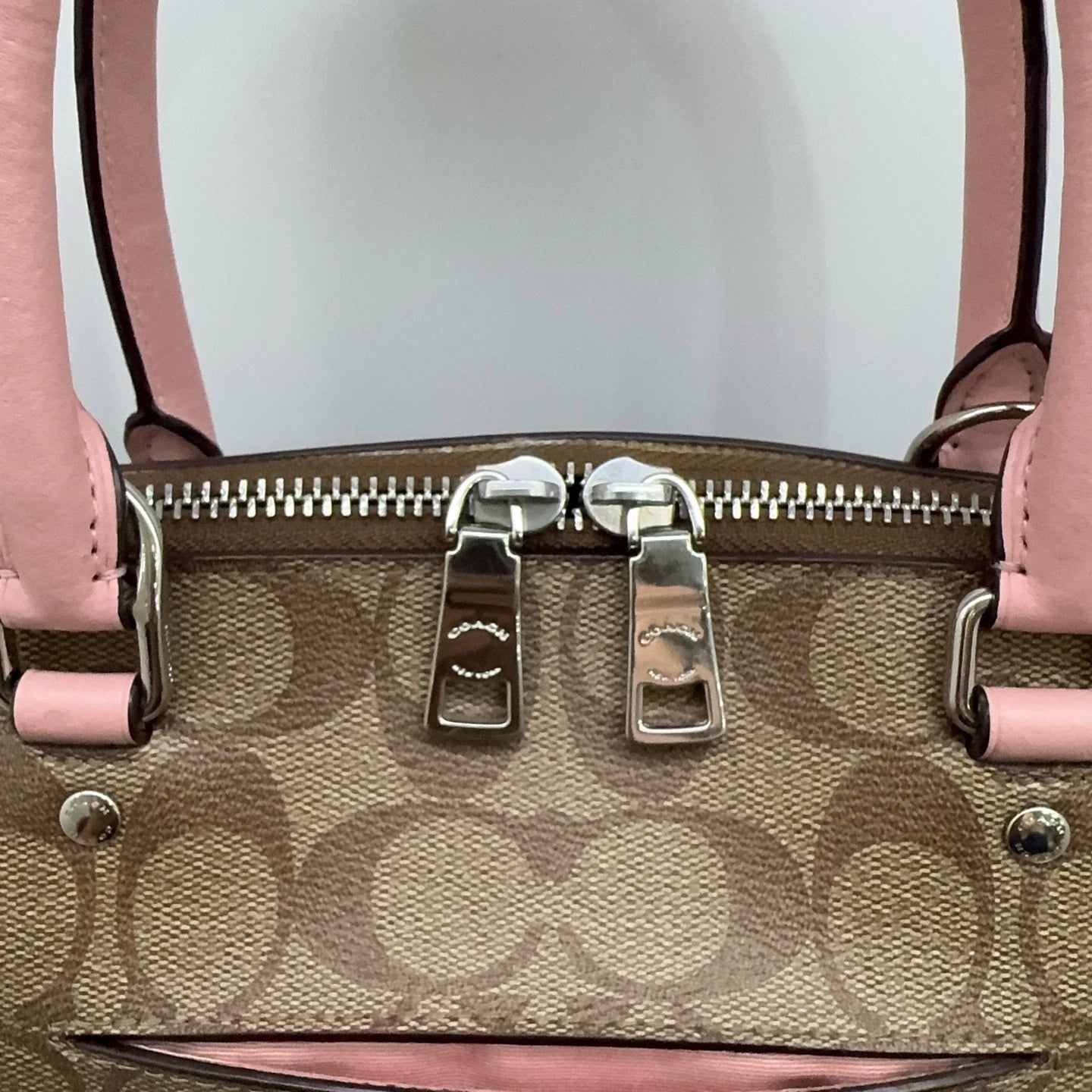 Coach Signature PVC Canvas Large Dome Shoulder Crossbody Bag For Women