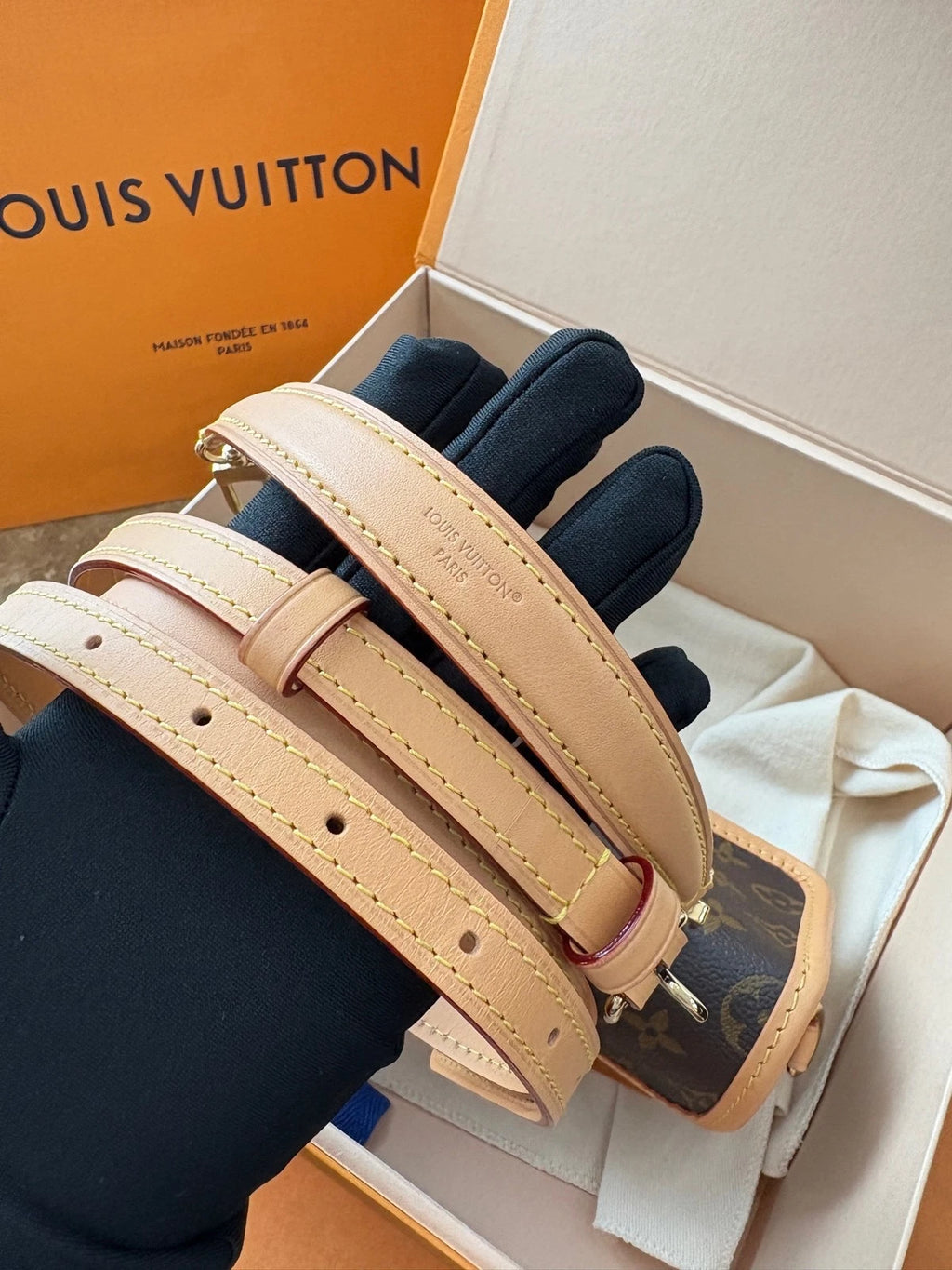 Louis Vuitton Nano Baguette Monogram Canvas Shoulder Bag Women