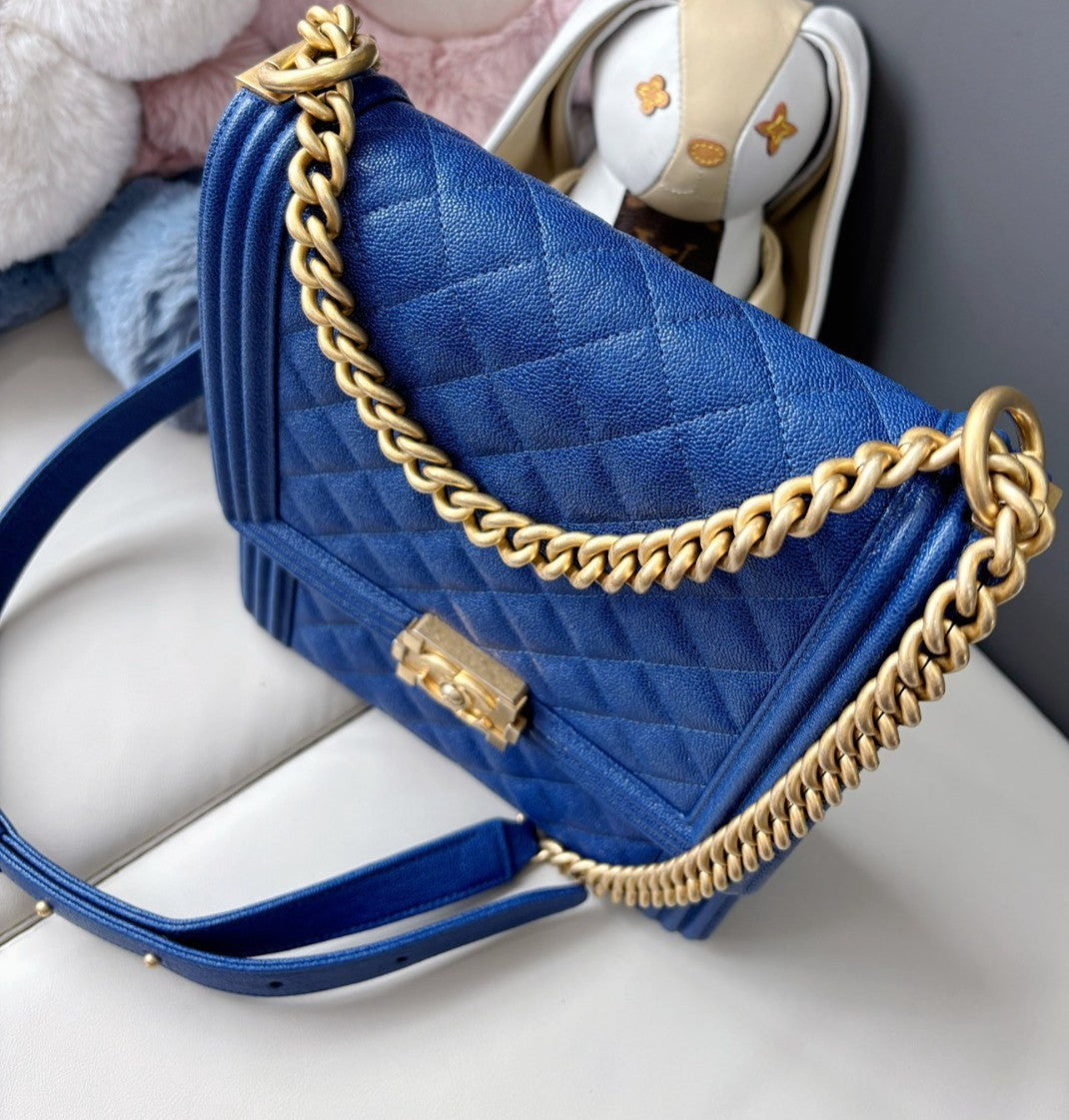 Louis Vuitton Leboy Vertical version Chain Shoulder bag Klein blue Women Gold