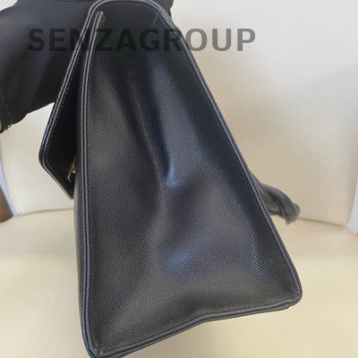 Chanel Vintage Black Gold Kelly Backpack Classic Women's Bag