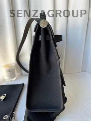 Hermès Herbag 31 Black Silver Tote Shoulder Bag Classic Women