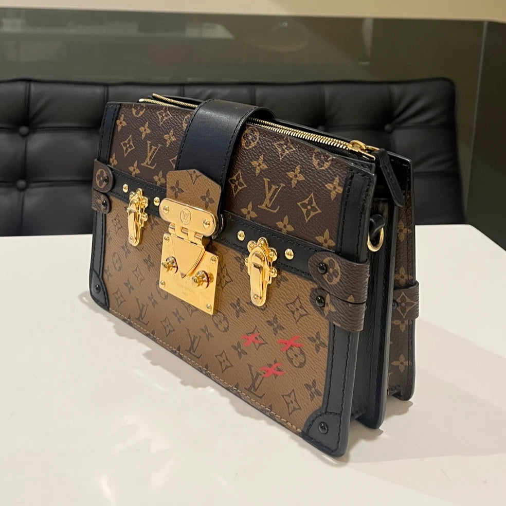 Louis Vuitton Monogram Hard Box Chain Crossbody Bag for Women